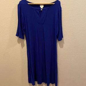 Chico’s blue/navy cotton swing dress — Chico’s Size 1